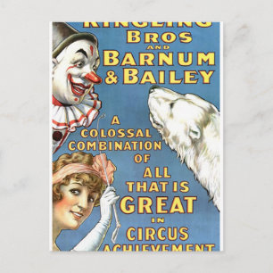 All That Is Great in Circus Achievement Vintage Th Postcard