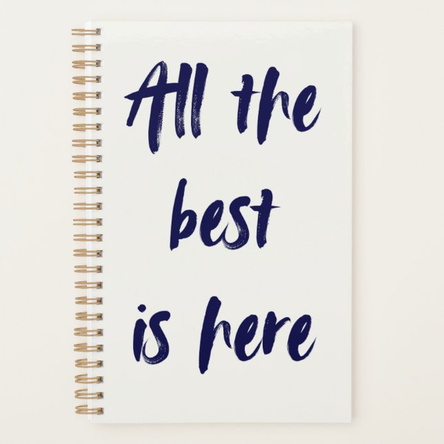 All the Best Planner in Navy & Cream (Front)