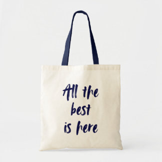 All the Best Tote Bag with Coloured Strap