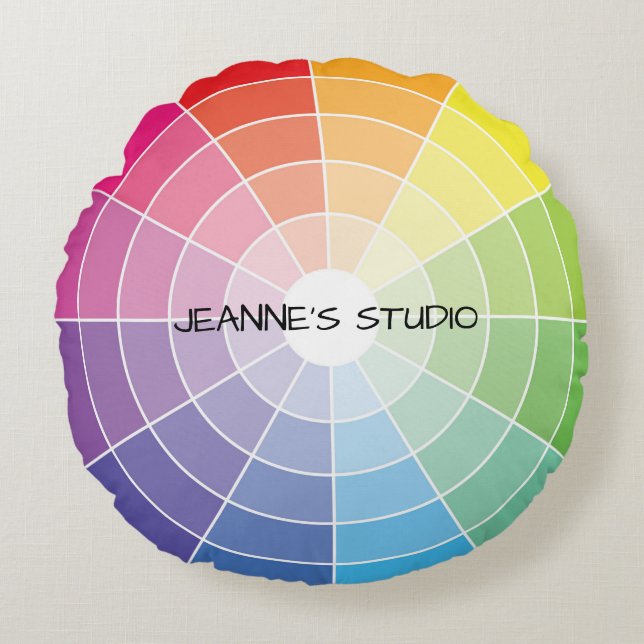 All the Colours Colour Wheel Pillow (Front)