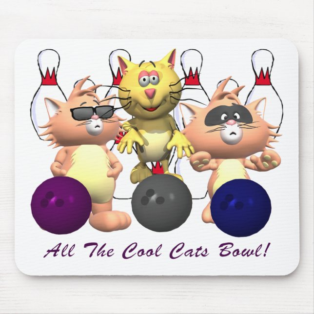 All The Cool Cats Bowl Mouse Mat (Front)
