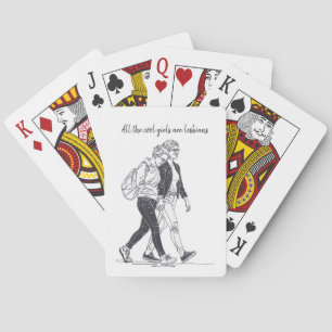 All the Cool Girls Are Lesbians Line Art Playing Cards