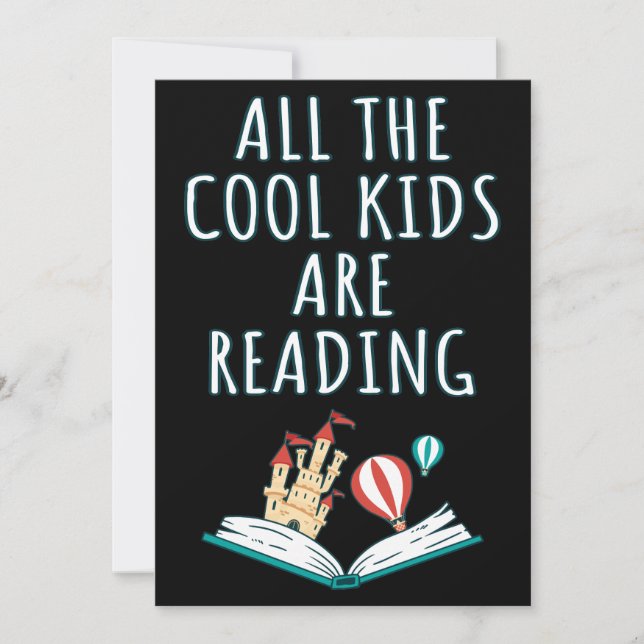 All The Cool Kids Are Reading II Invitation (Front)