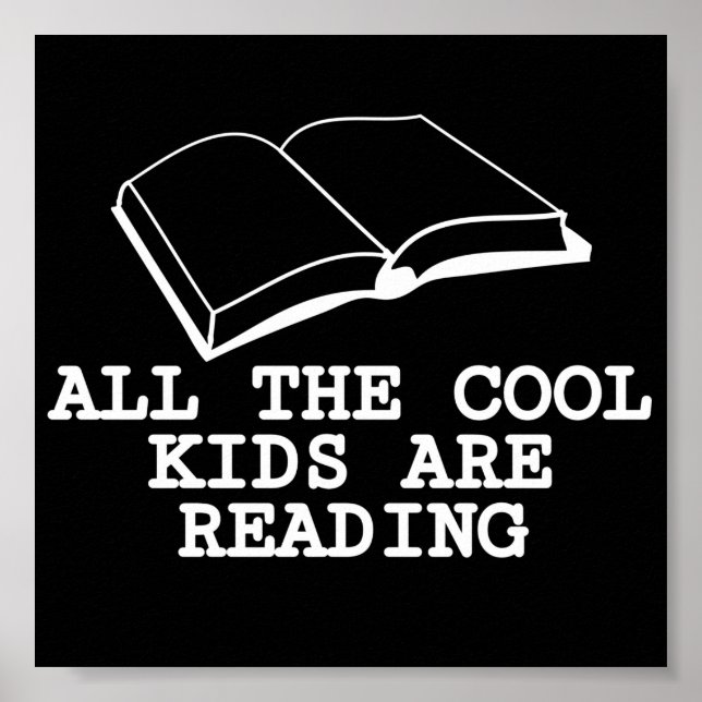 All the cool kids are reading poster (Front)