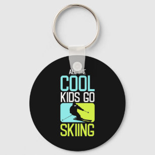All The Cool Kids Go Skiing Key Ring