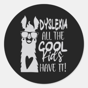 All The Cool Kids Have It Funny Awareness Llama  Classic Round Sticker