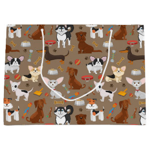 All the Cute Dogs  Large Gift Bag