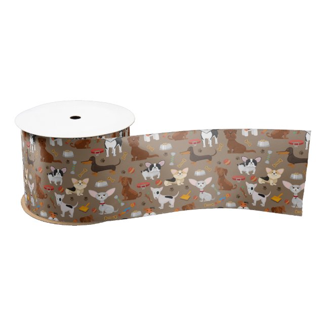 All the Cute Dogs  Satin Ribbon (Spool)