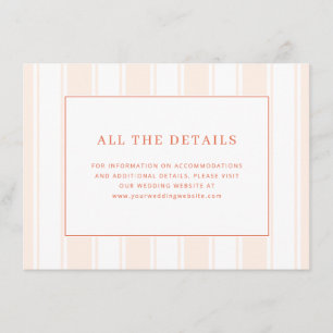 All The Details Minimalist Peach Stripes Enclosure Card