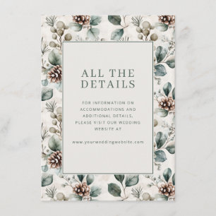 All The Details Rustic Floral Botanical Enclosure Card
