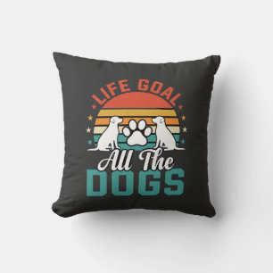 All The Dogs Retro Dog Lover Cushion