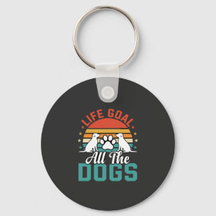 All The Dogs Retro Dog Lover Key Ring