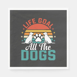 All The Dogs Retro Dog Lover Napkin