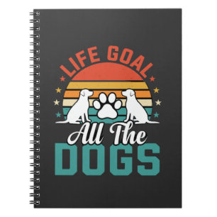 All The Dogs Retro Dog Lover Notebook