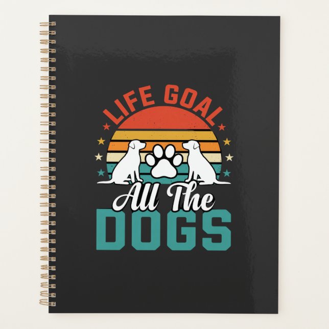 All The Dogs Retro Dog Lover Planner (Front)