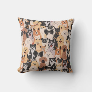 All the Dogs Throw Pillow