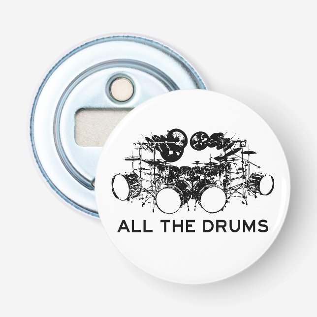 All The Drums Drummer Bottle Opener (Front)
