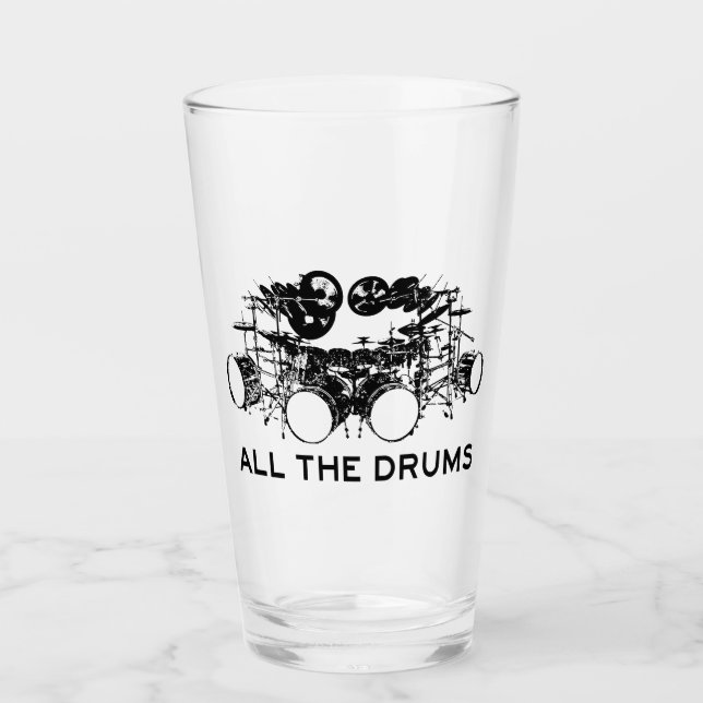 All The Drums Drummer Glass (Front)