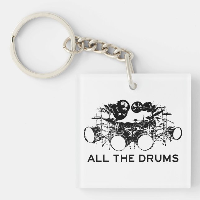 All The Drums Drummer Key Ring (Front)