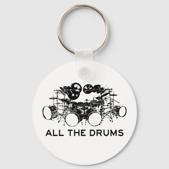 All The Drums Drummer Key Ring (Back)