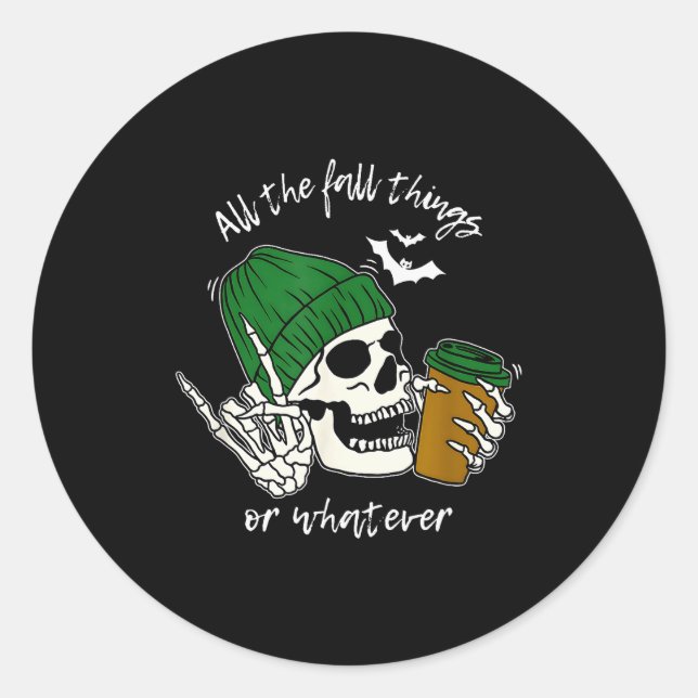 All The Fall Things Or Whatever, Western Autumn Vi Classic Round Sticker (Front)