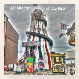 All the Fun of the Fair Helter Skelter Glass Coaster
