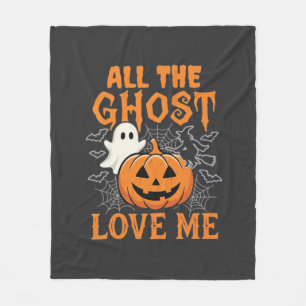 All The Ghost Love Me Halloween Design_1 Fleece Blanket