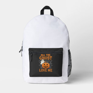 All The Ghost Love Me Halloween Design_1 Printed Backpack