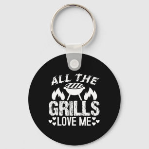 All The Grills BBQ Enthusiast Humour Key Ring