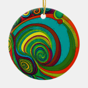 All The Groovy Colours 1110 Ceramic Tree Decoration