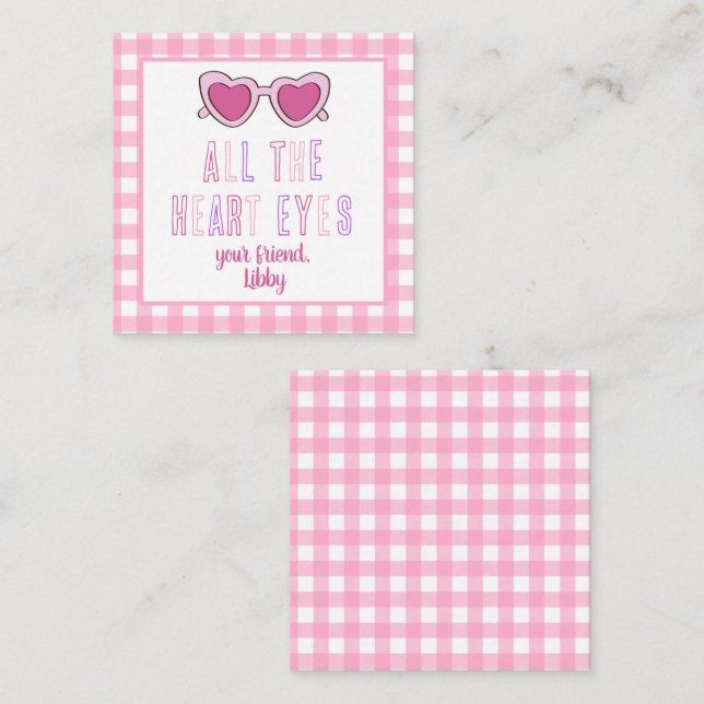 All The Heart Eyes Valentine's Day Note Card (Front/Back)