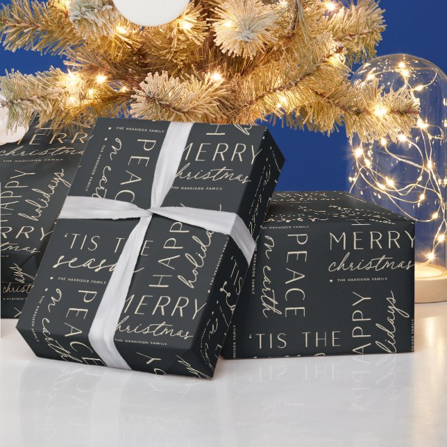 All The Holiday Wishes Personalised Wrapping Paper (Holidays)