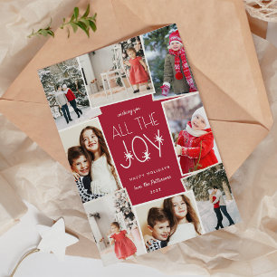 All the Joy   Multi Photo Collage Holiday Card