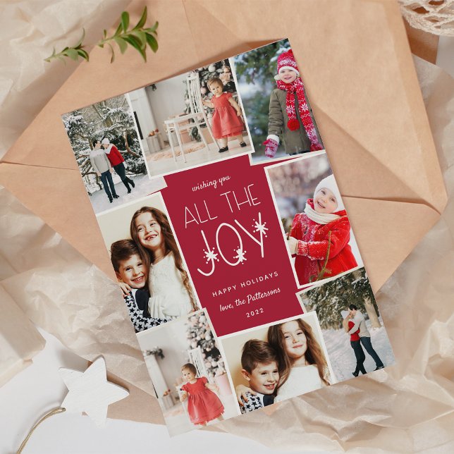 All the Joy | Multi Photo Collage Holiday Card (Creator Uploaded)