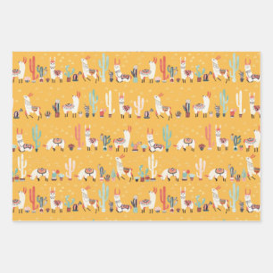 All the Llamas Wrapping Paper Sheet