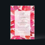 All the Love Watercolor Pink Red Wedding Invitation<br><div class="desc">I created this collection inspired by beautiful watercolor abstract I painted with loose hearts and floral shapes for All the Love collection. Full collection here https://www.zazzle.com/collections/all_the_love-119619885736626709</div>