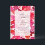 All the Love Watercolor Pink Red Wedding Invitation<br><div class="desc">I created this collection inspired by beautiful watercolor abstract I painted with loose hearts and floral shapes for All the Love collection. Full collection here https://www.zazzle.com/collections/all_the_love-119619885736626709</div>
