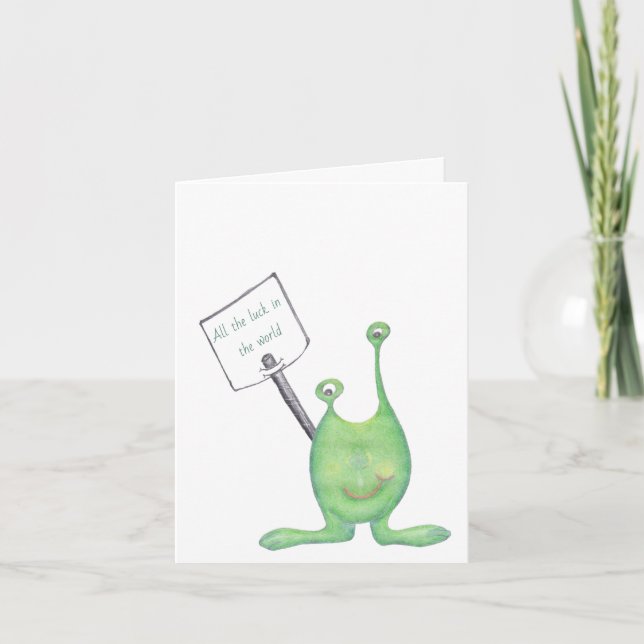 All the luck in the world Good luck Alien Card (Front)