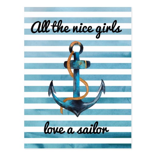Image of All the nice girls love a sailor postcard
