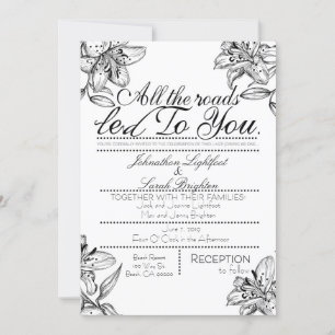 All the Roads Led to You Wedding Invite