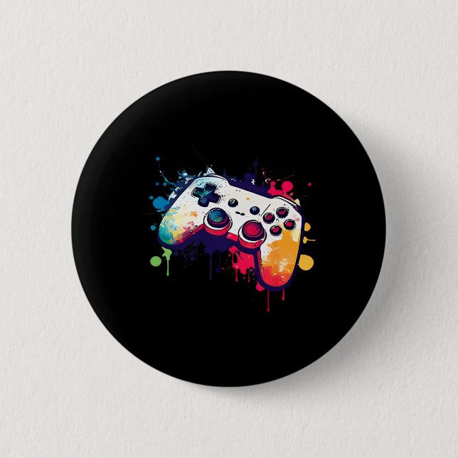 All The Things Video Game Controller Gamer Boys Me 6 Cm Round Badge (Front)