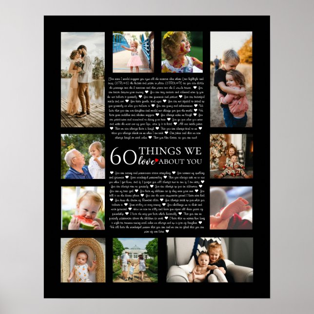all the things we love about you, 60th birthday poster (Front)