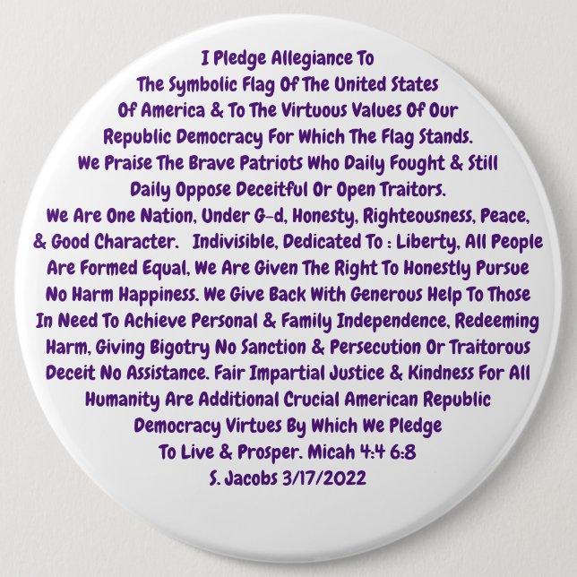 All  The Values We and our children need  Button (Front)