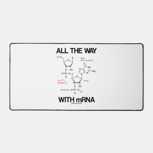 All The Way With mRNA Messenger RNA Molecular Bio Desk Mat (Front)