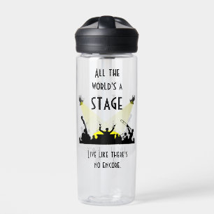 All the World's a Stage Inspiring Quote Cool Water Bottle