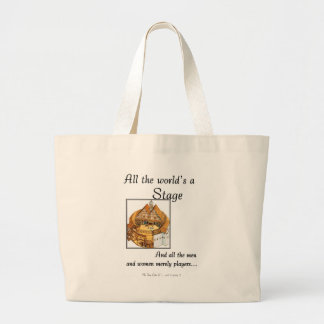 All the worlds a stage large tote bag