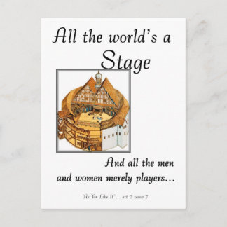 All the worlds a stage postcard