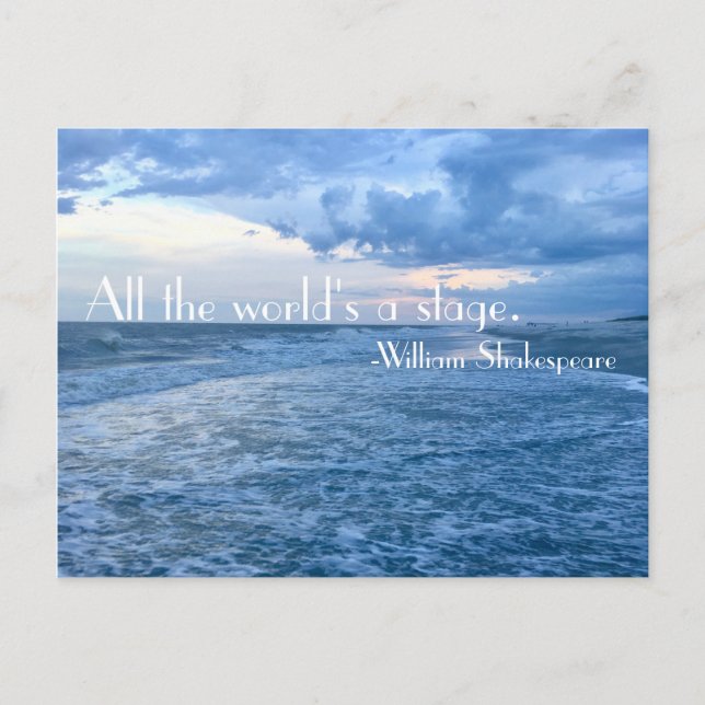 All The World's A Stage Postcard (Front)