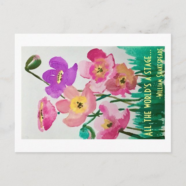 All the world's a stage postcard (Front)