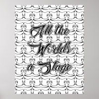All The World's A Stage:Shakespeare Adult Colourin